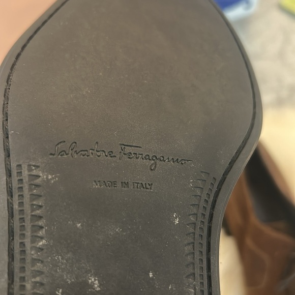 FERRAGAMO Men’s Brown Suede Lace-Up Shoes 8 - Picture 10 of 10